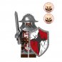 8pcs Ancient Warrior Medieval Knight Castle Guard Minifigures Minifigs Toy Gift