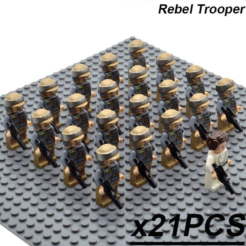 21pcs Star Wars Leia Organa Leader Rebel Trooper Soldier Alliance Minifigures