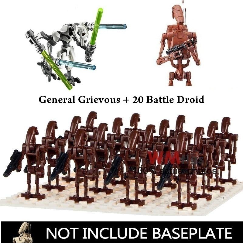 21pcs/set Battle Droid Army & General Grievous Star Wars Clone Wars Minifigures