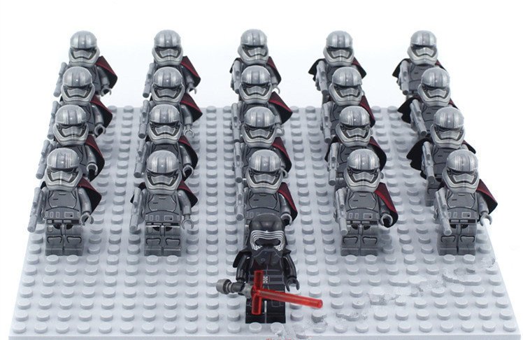 21pcs/set Kylo Ren Leader Captain Phasma Star Wars The Force Awakens Minifigures