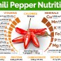 Organic Red Chili Dry Hot Pepper (Capsicum frutescens) Whole 450 g (1 lb)
