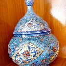 Enameled metal sugar bowl