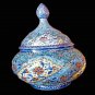 Enameled metal sugar bowl