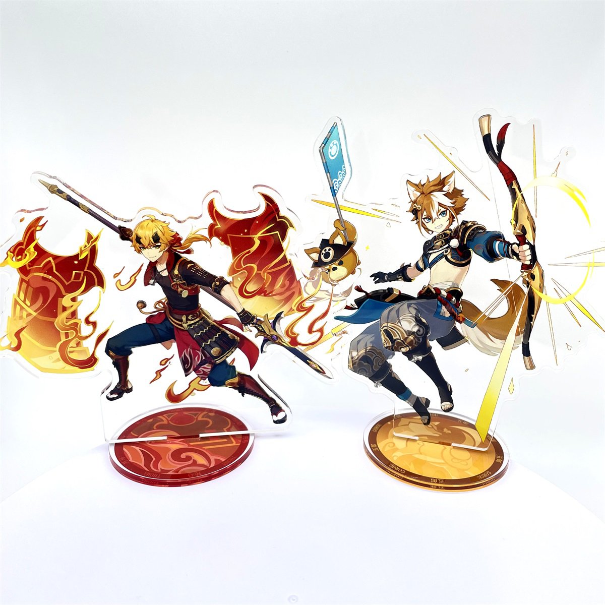 Genshin Impact 2 Pcs Tomas and Gorou Acrylic Figure Stand