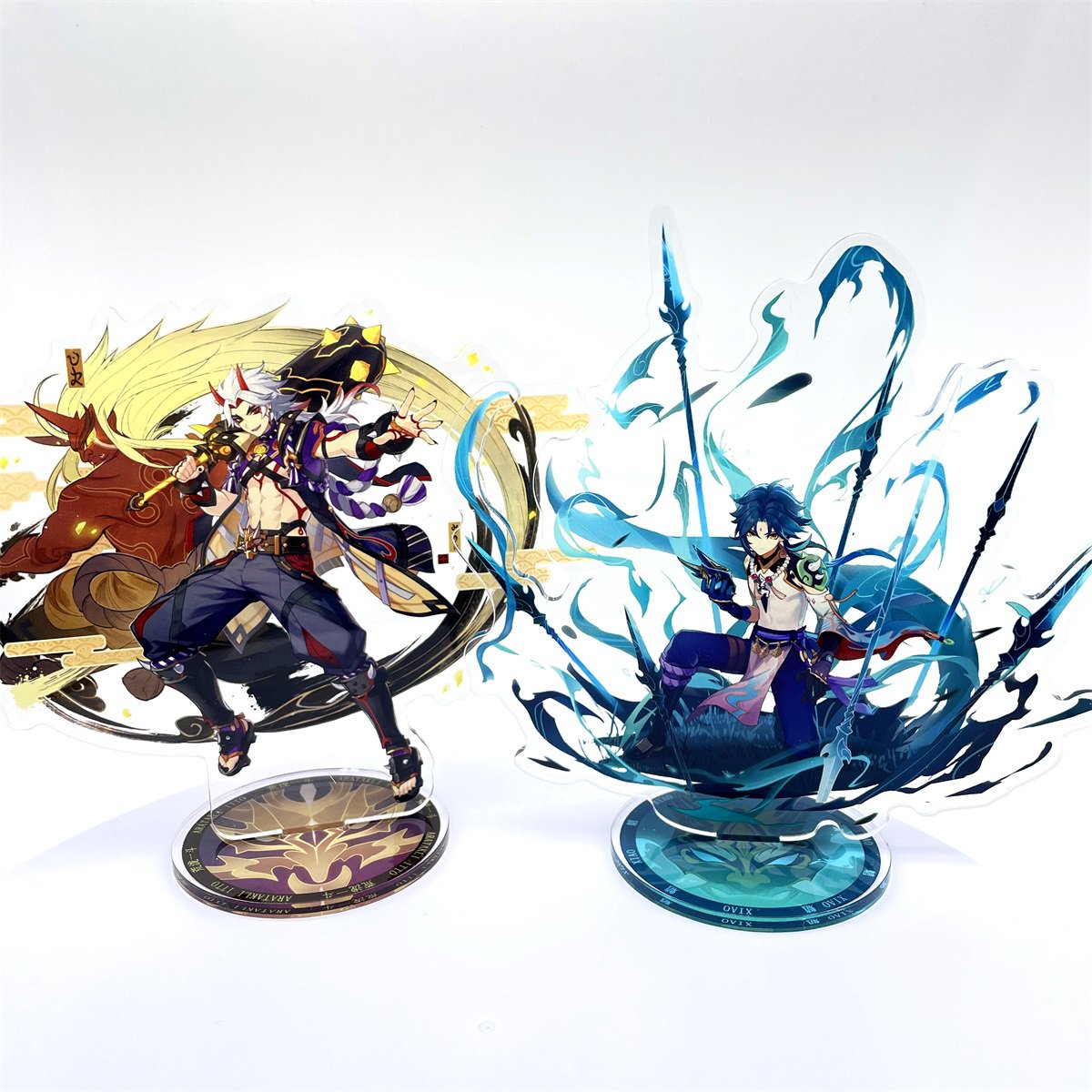 Genshin Impact 2 Pcs Xiao and Arataki Itto Acrylic Figure Stand