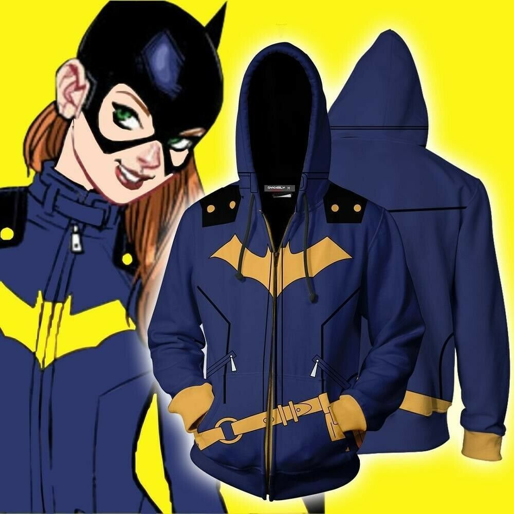 Batgirl Barbara Gordon Superhero Zipper Hoodie