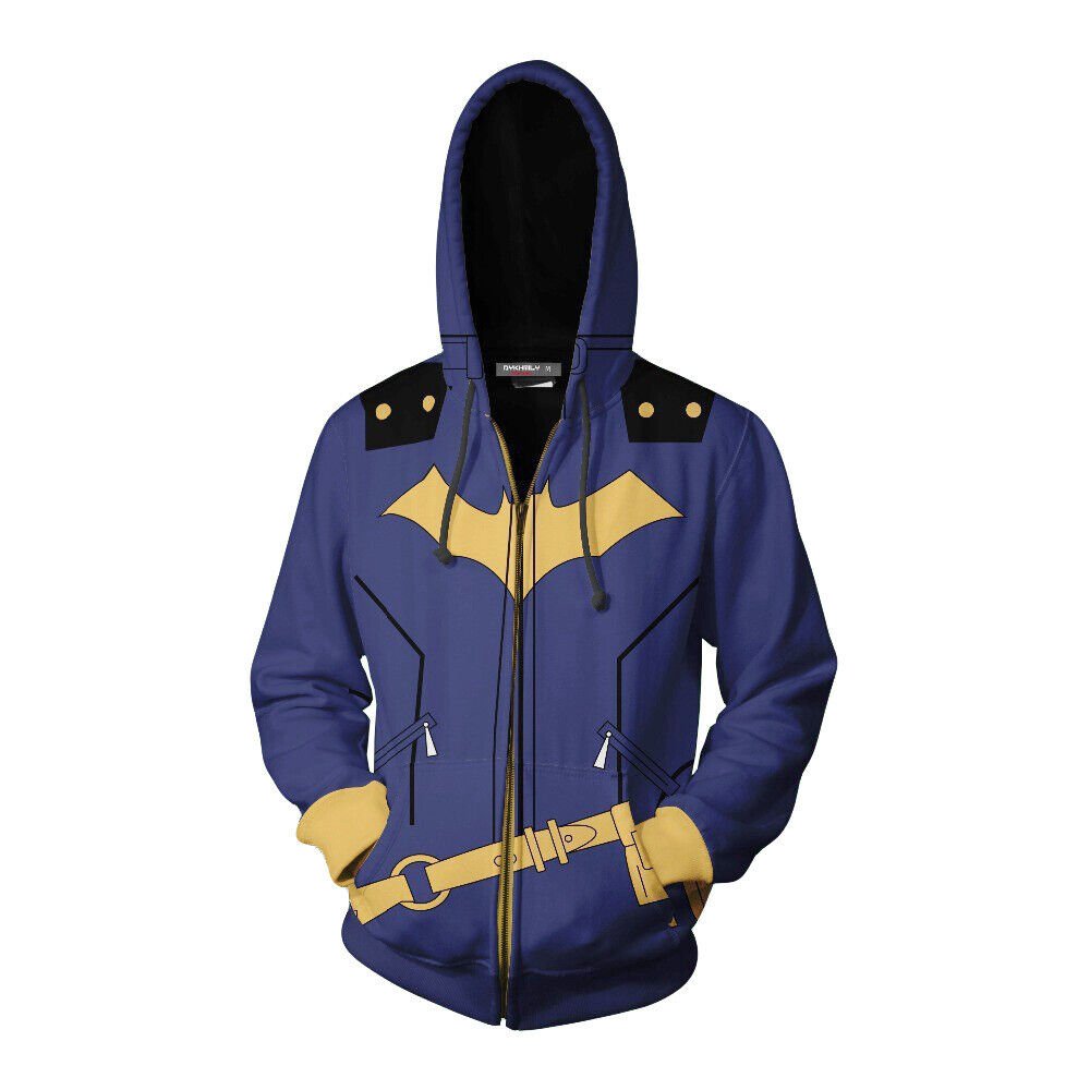 Batgirl Barbara Gordon Superhero Zipper Hoodie