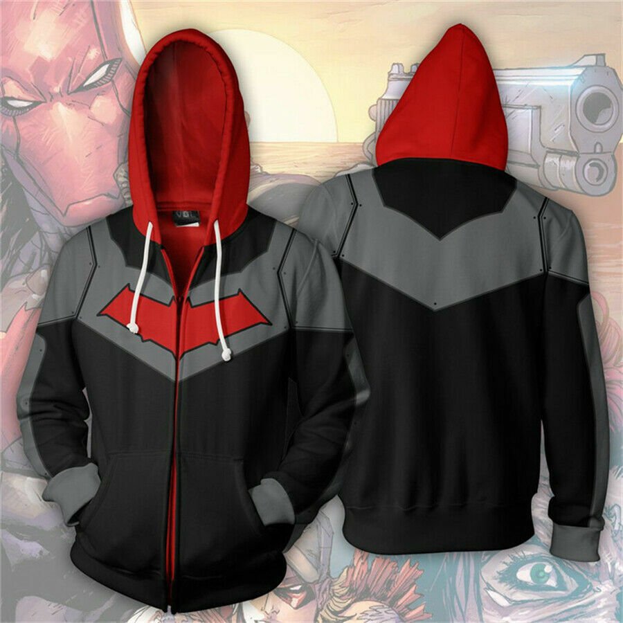 Red Hood Jason Todd Anti-Hero Zipper Hoodie