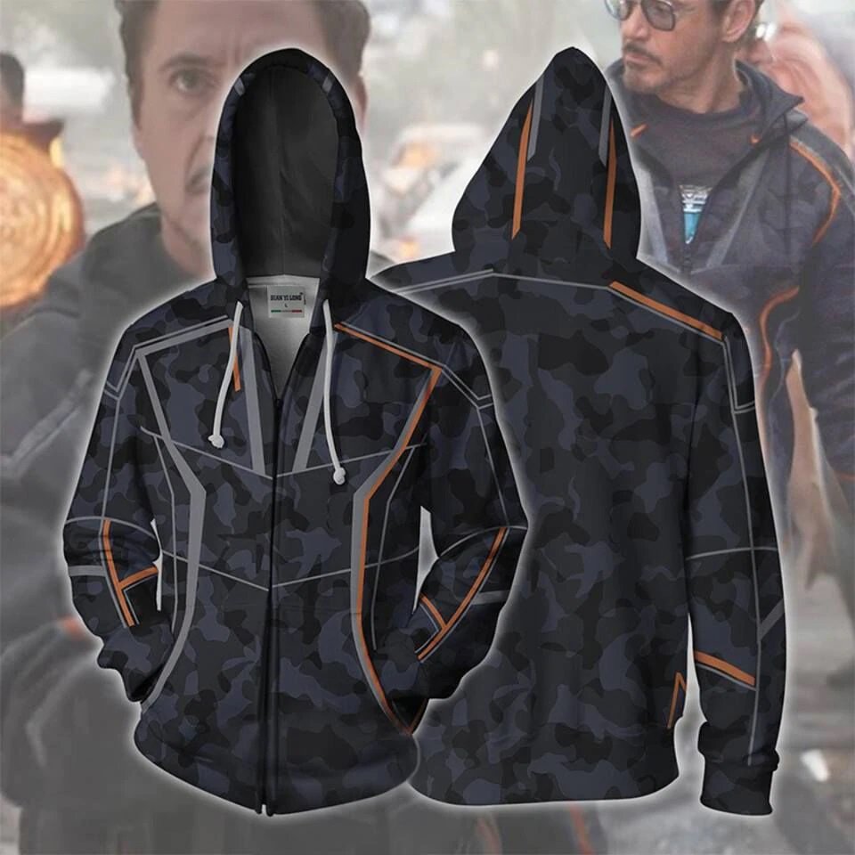Tony Stark Infinity War Superhero Zipper Hoodie