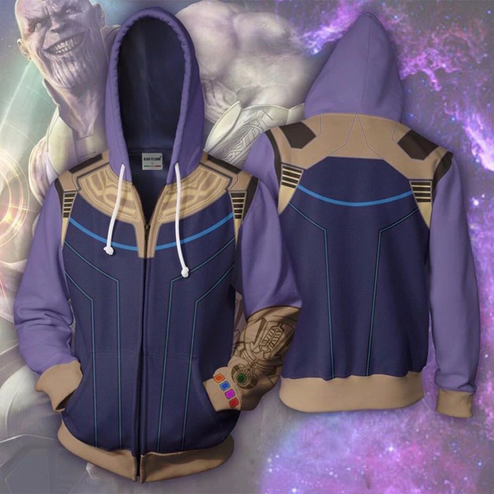 Thanos Infinity War Super Villain Zipper Hoodie