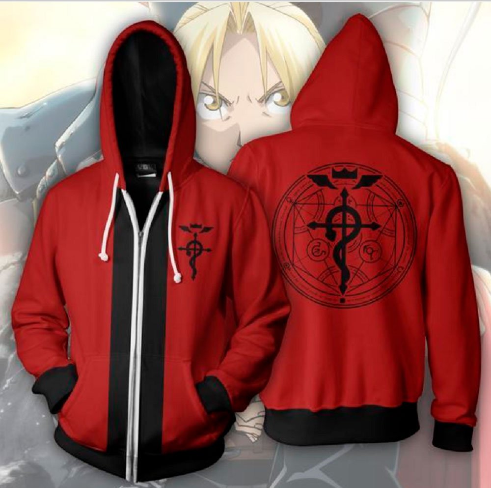 Fullmetal Alchemist Edward Elric Suit Zipper Hoodie
