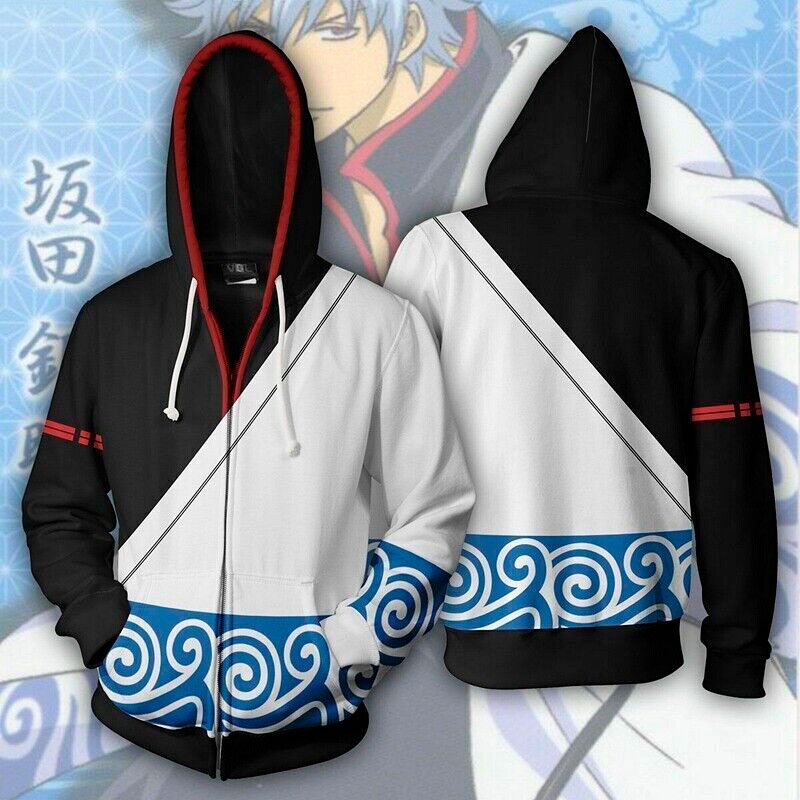 Gintama Sakata Gintoki Suit Zipper Hoodie