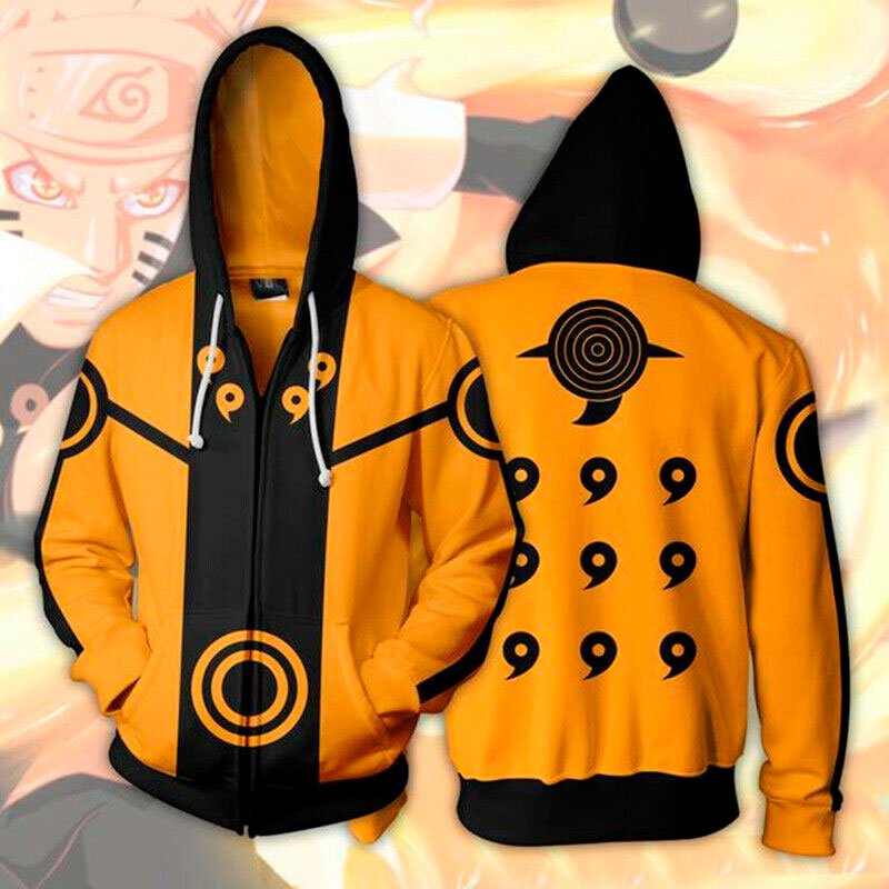 Naruto's Tailed Beast Sage Mode Suit Zipper Hoodie