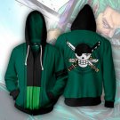 One Piece Roronoa Zoro Suit Zipper Hoodie