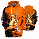 Black and Orange Tigger Youth Unisex Hoodie