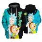 colorful Rick and Morty Youth Unisex Hoodie