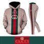 Gucci G Diamonds Light Pink Pattern Women's Workout Set Hoodie Leggings