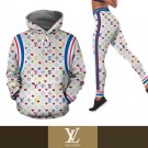Louis Vuitton Colorful Print Women's Workout Set Hoodie Leggings