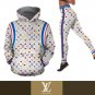 Louis Vuitton Colorful Print Women's Workout Set Hoodie Leggings