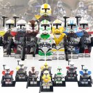 8pcs Star Wars Rancor Battalion Colt Blitz 327th ARC troopers Wolffe Minifigures