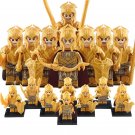 8pcs Lord of the Rings The Hobbit Mirkwood Elf Soldiers Heavy Armor Minifigures