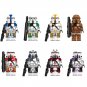 8pcs Star Wars Clone Airborne Troopers Paratroopers Minifigures Building Toys