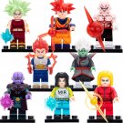 8pcs Dragon Ball Super Goku Vegeta Zamasu Jiren Hit Kefla Minifigures Toys