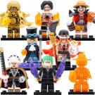 8pcs One Piece Ace Whitebeard death Sengoku Luffy Zoro Law Minifigures Toys