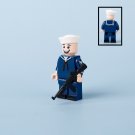 WW2 US Navy Sailor Blue Uniform Minifigures Building Toys