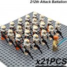 21pcs/set Star Wars Obi-Wan Kenobi Leader 212th Attack Battalion Minifigure