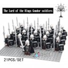 21pcs/set Aragorn Leader Gondor Soldier With Spear Lord of the Rings Minifigures