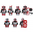 7pcs Star Wars Coruscant Guard Shock Troopers Commander Minifigures Minifigs Toy