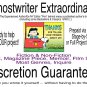 Ghostwriting, most genres, provided by Author/ex-NY Editor CRISTINA SALAT