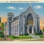 First Christian Church, Asheville, NC Linen Postcard