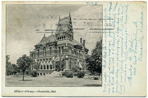 Willard Library, Evansville, IN c1905 Postcard