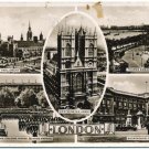 Real Photo Postcard - 5 London Scenes, c1930s
