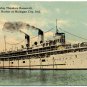 SS Theodore Roosevelt at Michigan City, c1913 Postcard