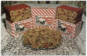 Claxton Fruit Cake, Chrome Advertising Postcard