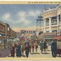 Daily Scene on the Pike, Long Beach, CA c1950 Postcard