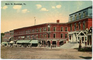 Main Street, Randolph, VT c1910s Postcard