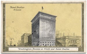 Hotel Statler, St. Louis, MO c1942 Postcard