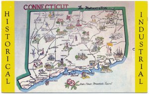 Connecticut, The Nutmeg State c1962 Postcard