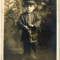 Adorable Young Boy in Uniform, Real Photo Postcard
