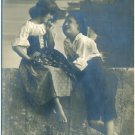 RPPC - Humor (Children portray adults) - Young Lovers