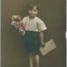 Tinted Real Photo Postcard - Cherubic Young Boy, c1914
