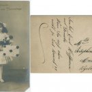 RPPC w/Color Tint - Young Girl with Roses