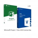 Microsoft Project & Visio 2019  Professional Retail License Keys & Download