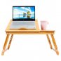 Laptop Desk Table Adjustable 100% Bamboo Foldable Breakfast Serving Bed Tray W'
