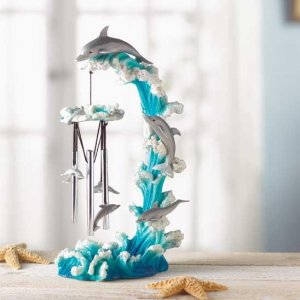 DOLPHIN ON WAVE WINDCHIME