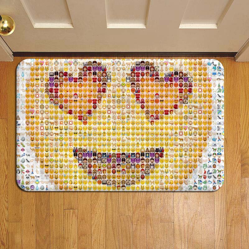 Emoji Smileys Emoticons Step Mat Doormat Foot Door Rug Mat